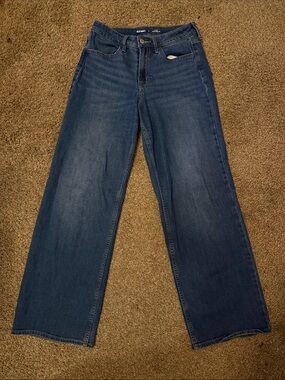 Old Navy Wide-Leg Denim Jeans - Dark Blue